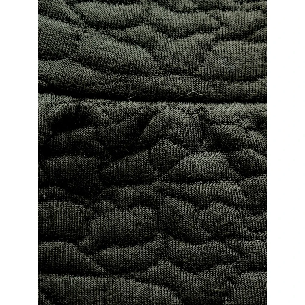 Molo Marci Quilted Peplum Jacket Sz Sm/128 Black Textured Zip Up Cardigan Moto